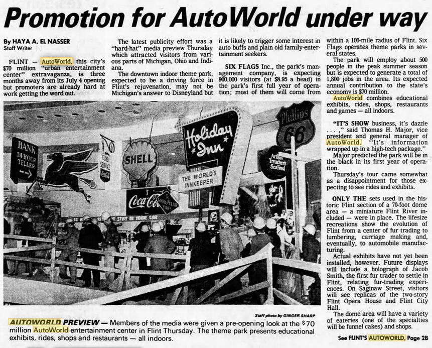AutoWorld (Six Flags AutoWorld) - 1984 Article On Opening (newer photo)